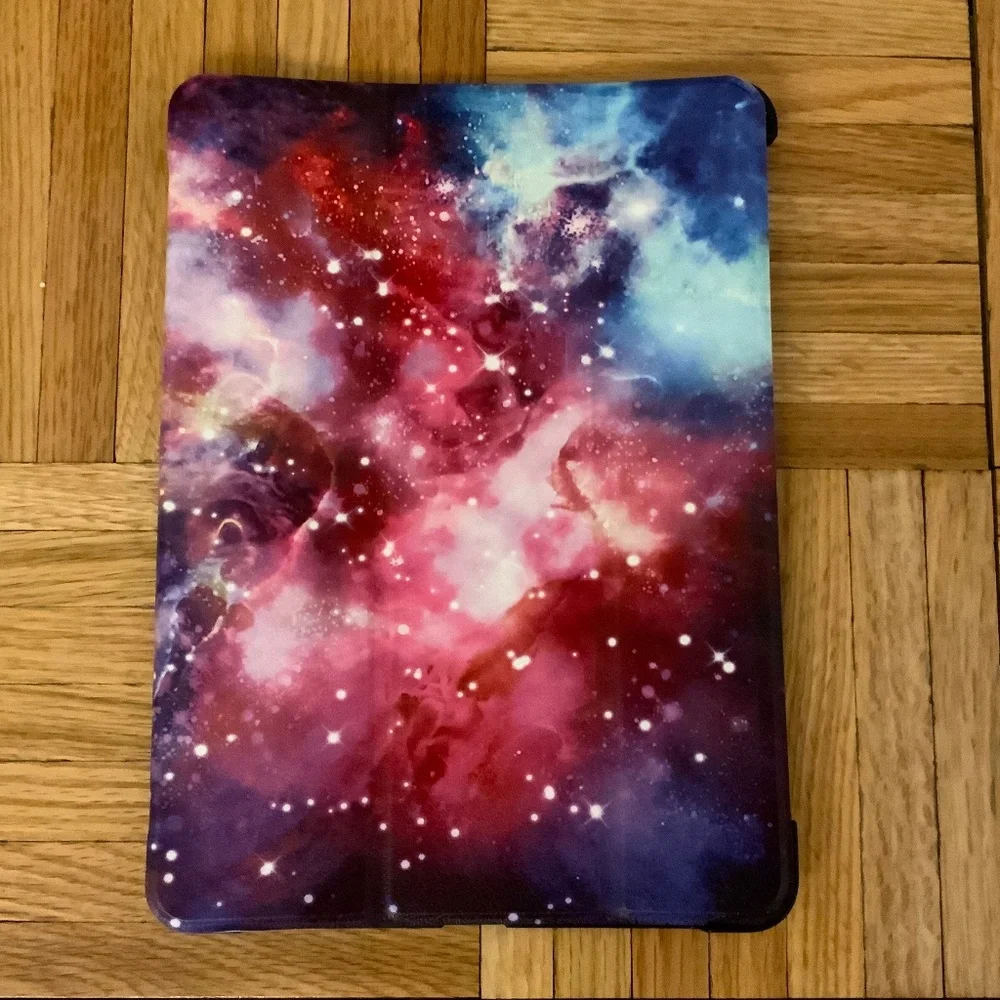 iPad Pro 11 case tablet cover galaxy print colorful stars faux leather stand